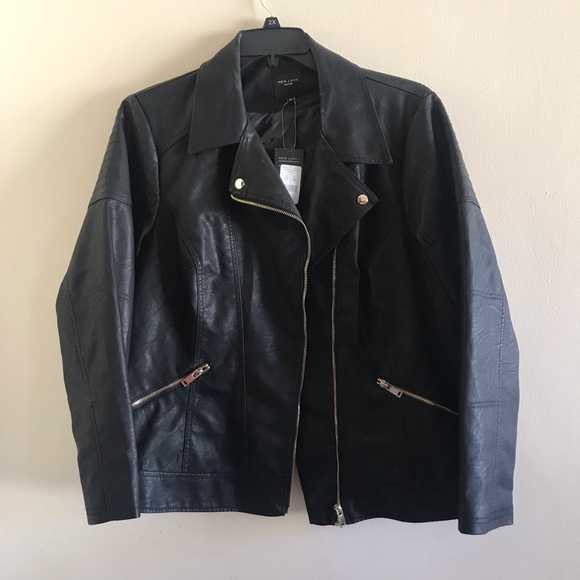 ASOS Curve Jackets & Blazers - ASOS Curve Faux Leather Moto Jacket